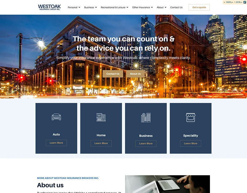 Insurance company website built with WordPress by RaFi IslaM