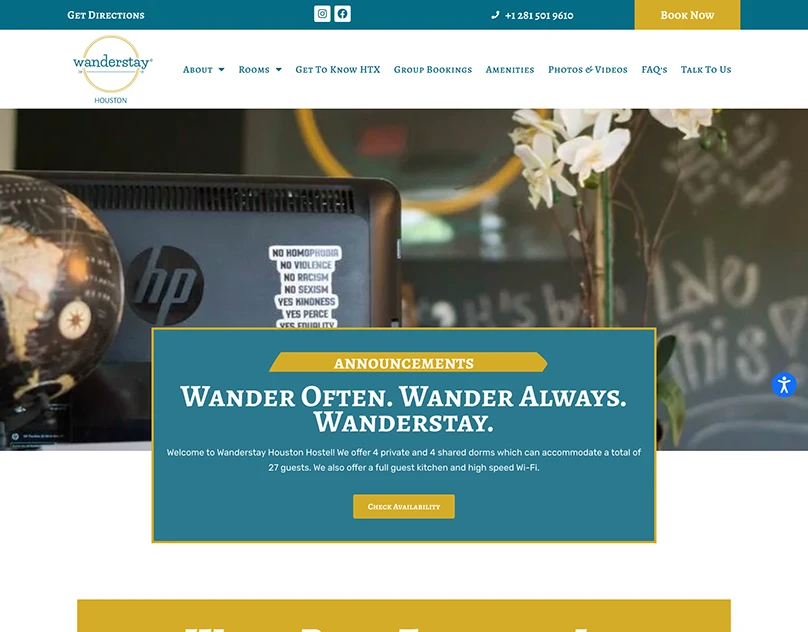 Professional hostel website built with WordPress by RaFi IslaM