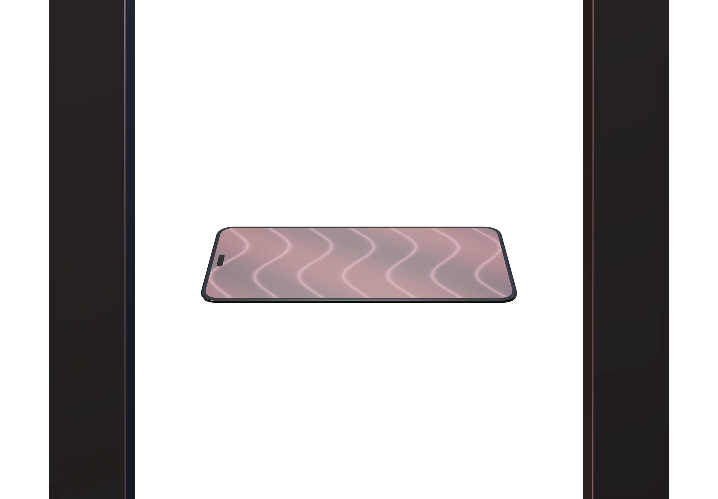 Bonded cover glass and display, shown as one volumetric assembly.